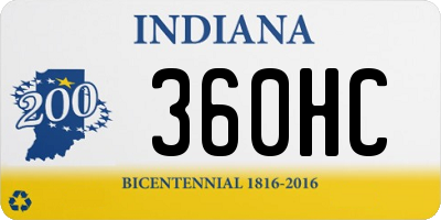 IN license plate 360HC