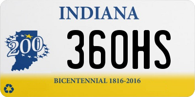 IN license plate 360HS