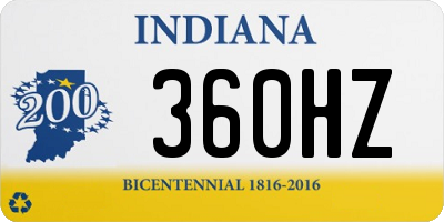 IN license plate 360HZ