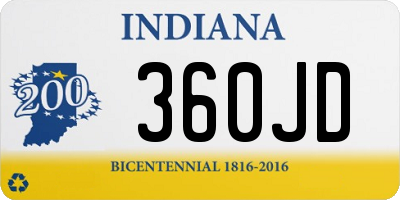 IN license plate 360JD