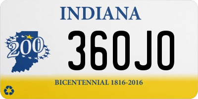 IN license plate 360JO