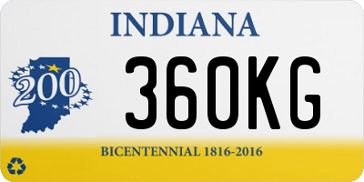 IN license plate 360KG