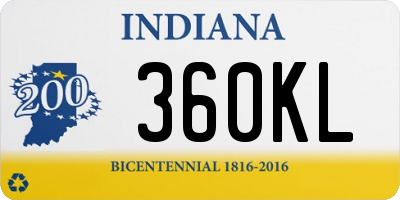 IN license plate 360KL