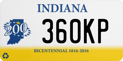 IN license plate 360KP