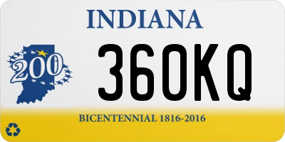 IN license plate 360KQ