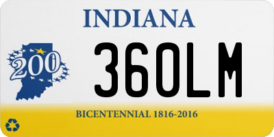 IN license plate 360LM