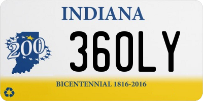 IN license plate 360LY