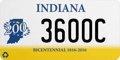 IN license plate 360OC