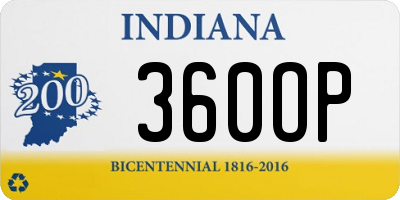 IN license plate 360OP