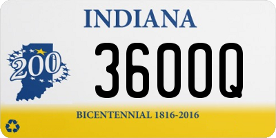 IN license plate 360OQ