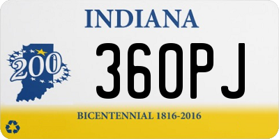 IN license plate 360PJ
