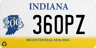 IN license plate 360PZ