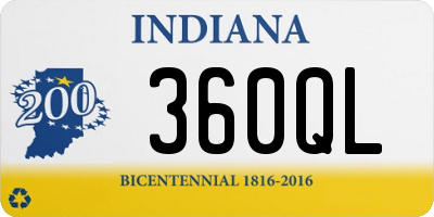 IN license plate 360QL