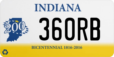 IN license plate 360RB