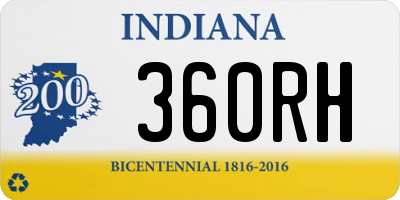 IN license plate 360RH