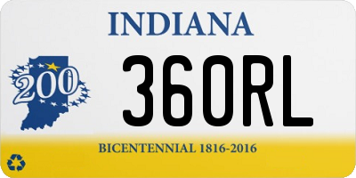 IN license plate 360RL