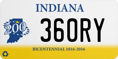 IN license plate 360RY