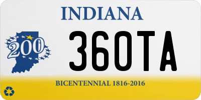 IN license plate 360TA