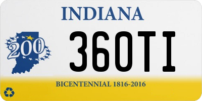 IN license plate 360TI