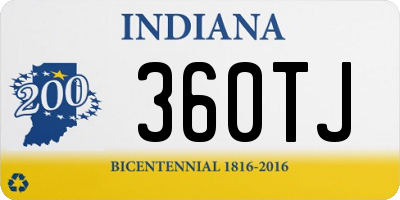 IN license plate 360TJ