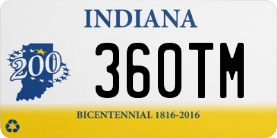 IN license plate 360TM