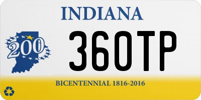 IN license plate 360TP