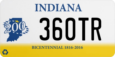 IN license plate 360TR