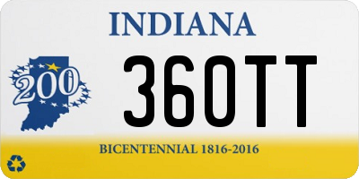 IN license plate 360TT