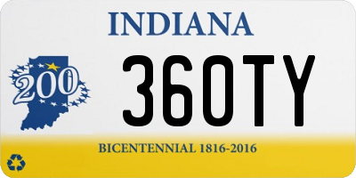 IN license plate 360TY