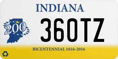 IN license plate 360TZ