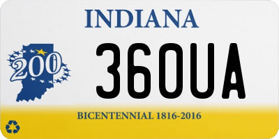 IN license plate 360UA