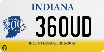 IN license plate 360UD