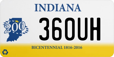 IN license plate 360UH