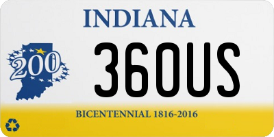 IN license plate 360US