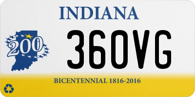 IN license plate 360VG
