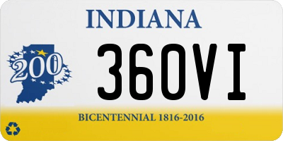 IN license plate 360VI