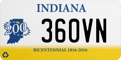 IN license plate 360VN