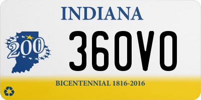 IN license plate 360VO