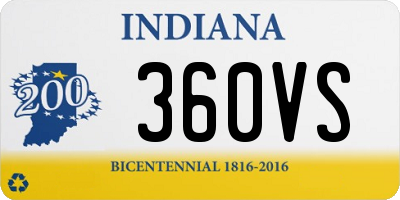 IN license plate 360VS