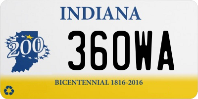 IN license plate 360WA