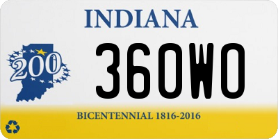 IN license plate 360WO