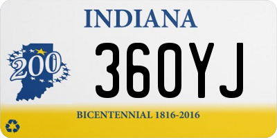 IN license plate 360YJ