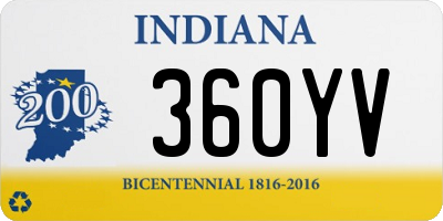 IN license plate 360YV