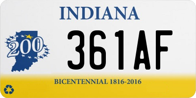 IN license plate 361AF