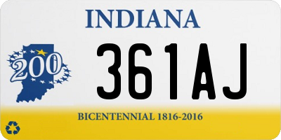 IN license plate 361AJ