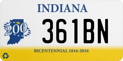 IN license plate 361BN