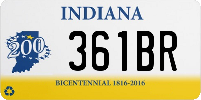 IN license plate 361BR