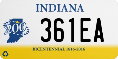 IN license plate 361EA