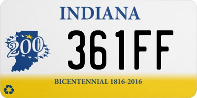 IN license plate 361FF