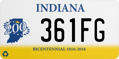 IN license plate 361FG